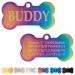 Ibera Gifts - Personalized dog brand for medium to large dogs made of stainless steel with engraving name collar personalized trailer brand address trailer dog hall tape (multicolored)