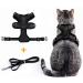 Comfortable Cat Dishes with Leash - Breathable Air Mesh Fits Neck 28-35 cm & Chest 45-51 cm - Easy On/Off - Black S - Buy Online on SooperMarket.com