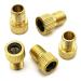 Brass Presta Valve Adapter - Convert Presta to Schrader - Inflate Tire Using Standard Bike Pump or Air Compressor (5 Pack)