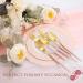 90 Piece Gold Plastic Silverware Set with Pink Handles - Perfect for Parties and Weddings - Buy Online on SooperMarket.com