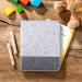 Luxdag A5 Moms Organizer with Zipper - Customizable Felt Cover for Mother's Pass Ultrasound Pics & Vaccination Record - Perfect Gift for Expecting Mothers - Light Gray/Heart Design - Buy Online on SooperMarket.com