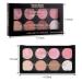 DELISOUL 8 Colors Blush Palette - Contour, Highlighter & Peach Pink Face Blush | Professional Shimmer Foundation Powder - Buy Online on SooperMarket.com