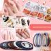 3D Nail Art Decorations Kit Nail Dotting Pen Color-Nail Rhinestones Nail Glitter Pink - Buy Online on SooperMarket.com