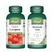 VORST Premium Lycopene 60 Capsules & Hyaluronic Acid with Vitamin C 60 Capsules (Combo Bundle 2 Bottles)