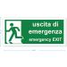 Pubblimania Emergency Exit Sticker - Durable PVC for Indoor/Outdoor Use (29cm x 13cm) | International Shipping Available - Buy Online on SooperMarket.com
