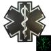 Glow Dark Black EMS EMT Medic Paramedic Morale Tactical PVC Touch Fastener Patch