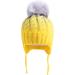 Warm Winter Hat for Baby Boys Girls | Toddler Knit Earflap Beanie 6-12 Months Yellow - Buy Online on SooperMarket.com