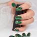 Chrome Green Short Square Press On Nails - Electroplate Design Daily Wear Fake Manicure (24pcs) - Buy Online on SooperMarket.com