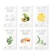BALLONBLANC Therapy Relaxing Self Care Face Facial Mask Sheet Set Infused with Aloe, Tea Tree, Avocado, Vitamin, Honey & Egg White 6 Skin Nutritional Face Masks | Original 6 Masks A set