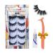 False Eyelashes with Glue 5 Pairs 3D Faux Mink False Lashes Reusable Long Thick Eyelashes for Makeup Eyelashes Extension with glue and Eyelashes Clip