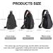 Anti-Theft Crossbody Sling Bag for Men Women Small Backpack One Shoulder Bag Chest Bag Sling Backpack Water Resistant Black-large (Magnetic Strap Buckle) - Buy Online on SooperMarket.com