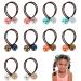 Whaline 10Pcs Double Balls Elastic Hair Ties Colorful Hair Band with Balls Twin Bead Bubble Ponytail Holders Cute Hair Ties No Damage Toddler Hair Accessories for Baby Toddler Girls Women