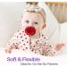 WeSweet 3PCS Pacifier Clip Silicone One Dummy Clips with one piece design Soother Clips Blue+dark Blue+white - Buy Online on SooperMarket.com