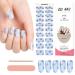 Kalolary 20PCS Nail Gel Polish Strips Full Wraps Nail Polish Stickers Cured Gel Nail Strips Self-Adhesive Gel Nail Wrap Stickers Decals with Nail File and Stick(UV/LED Lamp Required) (NJTZ-NG200276)