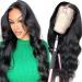 30 Inch HD Transparent Human Hair Lace Front Wigs Brazilian Body Wave Human Hair 13×4 Lace Wigs With Baby Hair Pre Plucked for Black Women 180% Density Natural Black Hairline (30 inch, Natural Color Body) 30 Inch Natural C…
