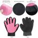 Timjjg Pink Hair Removal Gloves & Stainless Steel Nursing Comb for Cats & Dogs | Pet Massage & Litter Cleanup - Buy Online on SooperMarket.com