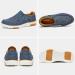 OrthoComfoot Men's Slip On Loafers with Arch Support - Canvas Boat Shoes for Extra Cushioning and Pain Relief - Vintage Flat Walking Shoes 11 W - Denim - Buy Online on SooperMarket.com
