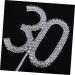 CORHAD Glitter 30th Birthday Cake Toppers Crystal 30th Anniversary Cake Toppers Bling Number Wedding Decoration Cake Decor Diamond Decor Cupcake Toppers Paper Cup Rhinestones - Buy Online on SooperMarket.com