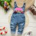 KIDSCOOL SPACE Baby Denim Overalls | 3D Cartoon Knitted Jean Dungarees | 18-24 Months - Buy Online on SooperMarket.com