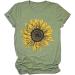 Women's Mint Green Floral Printed Blouse | Short Sleeve Tunics | Classic Fit T-Shirt | Summer Clothes - Buy Online on SooperMarket.com