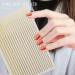 Mengmen Gold 3D Nail Sticker Stripe Lines Adhesive Striping Tape Nail Art Gold Silver 3Pc Nail - Buy Online on SooperMarket.com