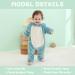COOKY.D Baby Hooded Rompers | Winter Flannel Jumpsuit Pajamas 12-18 Months Hamster Print - Buy Online on SooperMarket.com