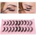 10 Pairs False Eyelashes Set DD Curl False Eyelashes Russian Strip Lashes Thick Multilayer False Eyelashes for Women - Buy Online on SooperMarket.com