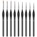 SN NJDF Miniature Detail Paint Brushes Set - 9pcs Fine Art Brushes for Detailing & Model Painting - Acrylic  Watercolor  Oil  Warhammer 40k Black