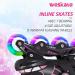 Kids Light Up Inline Skates - Adjustable Christmas Gift for Children in Black & Red - Size Medium (2-5) - Buy Online on SooperMarket.com