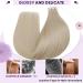 Laavoo Invisible Tape Extensions - Light Blonde Remy Human Hair Seamless 50g (20pcs) #613 - 45cm Real Hair Extensions - Buy Online on SooperMarket.com