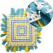 igadgitz home U7174 Dog Snuffle Mat Dog Treat Dispenser Mat Dog Sniffing Mat Dog Puzzle Mat - Multi-coloured - Buy Online on SooperMarket.com