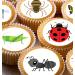 24 edible PRE CUT Insect insects bugs kids childrens party decoration cupcake toppers on wafer rice paper