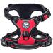 POPOT No pull dog harness front reflective pet vest for dogs with simple control handle and back perfect for daily training walking running (red m) m red