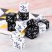 48-Piece MTG Dice Counters Set for Magic The Gathering | Creature Stats Buff Cube D6 Dice | CCG Card Game Accessory (Black & White) - Buy Online on SooperMarket.com