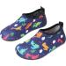 JIASUQI Kids Water Shoes - Quick Dry Aqua Socks for Beach & Pool - Navy Dinosaur Design - Size 10.5/11 UK Child - Buy Online on SooperMarket.com
