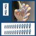 Runrayay Blue Press-On Nails - 24 Full Cover Acrylic Nail Set for Beginners | International Shipping - Buy Online on SooperMarket.com