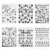 Halloween Nail Art Stickers Glow in The Dark Nail Decals 3D Self-Adhesive Fluorescent Nail Stickers Skull Spider Witch Ghost Pumpkin Bat Snake Nail Design 6PCS for Halloween Costumes