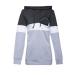 HAPPY MAMA. Women's Nursing Hoodie Breastfeeding Colour Block Maternity. 503p 8 Graphite & Off White & Light Grey Melange