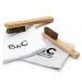 Stone and Clark Horse Hair Shoe Brush - Polish Your Leather to Perfection - Shoe Polish Brush with 100% Horse Hair Bristles & Concaved Beech Wood Handle (Detail Brushes)