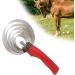Stainless Steel Horse Curry Comb - Cattle Itching Brush for Horses Sheep & Cows | 5 Rings Horse Care Tool - Buy Online on SooperMarket.com