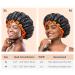 Mikimini Black Shower Hoods 2-Pack | Double-Layer Waterproof Bathing Hair Cap | Soft & Comfortable PEVA | Cute Stretchy Medium Size Black & Orange - Buy Online on SooperMarket.com