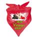 Dog triangular scarf personalized with your desired motif (color: red) (size 2 (68 cm)) 68 x 20 red