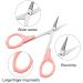 2 Pack Curved Craft Scissors for Eyebrow & Eyelash Extensions - Stainless Steel Beauty Trimming Scissors (Pink, 4 Inch) - Buy Online on SooperMarket.com