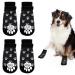 Xinzistar 2 Pairs Dog Socks Paws Stop Licking Anti-Slip Dog Paw Protectors with Adjustable Straps Dog Socks with Grips for Small Medium Large Dogs Puppy for Hardwood Floor Indoor Outdoor Wear M