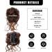 Long beard ball head wig bun grab clip Fluffy natural scrunchie bridal cocktail hairpin Messy Hair Bun Extensions Curly Wavy Hair Scrunchies Messy Bun Hairpiece (Light brown with darker shades) - Buy Online on SooperMarket.com