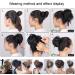 Tousled Updo Messy Bun Hair Extension - Dark Black - Synthetic Wavy Hairpiece for Women - Buy Online on SooperMarket.com
