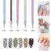 ANGENIL 5 Pcs Double Ended Nail Art Liner Brushes Set - Manicure Care Tool for Acrylic UV Gel, 3D Glitter, Dotting, and Painting - DIY Nail Designs - Buy Online on SooperMarket.com