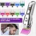 Hatteker Men's Hair Clipper & Beard Trimmer - Cordless and Waterproof Grooming Kit with Colorful Combs - Silver - Buy Online on SooperMarket.com