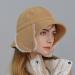 Corduroy Earmuff Bucket Hat with Ear Flaps and Chin Strap - Beige - Buy Online on SooperMarket.com