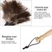 Kioiner Ostrich Feather Duster 34cm/13.3inch Antistatic Natural Ostrich Feather Duster Fluffy Feather Duster with Wooden Handle for Home Office Car Keyboard Blinds Bookcase Furniture - Buy Online on SooperMarket.com
